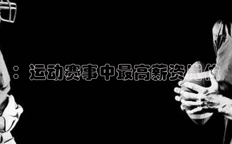 ：运动赛事中最高薪资岗位